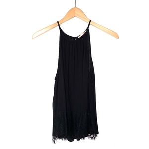 Katie K Black, Lace Trimmed Sleeveless Top